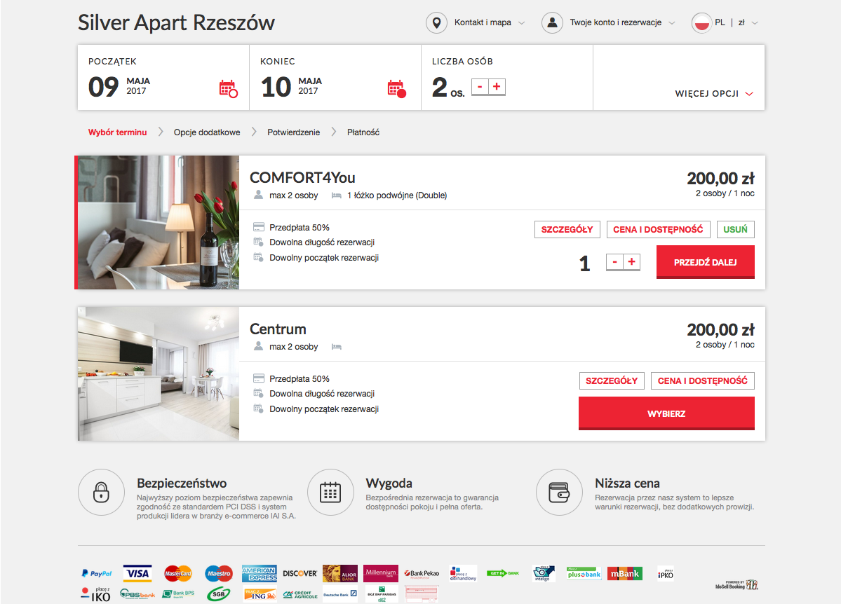 Moduł rezerwacji w IdoBooking