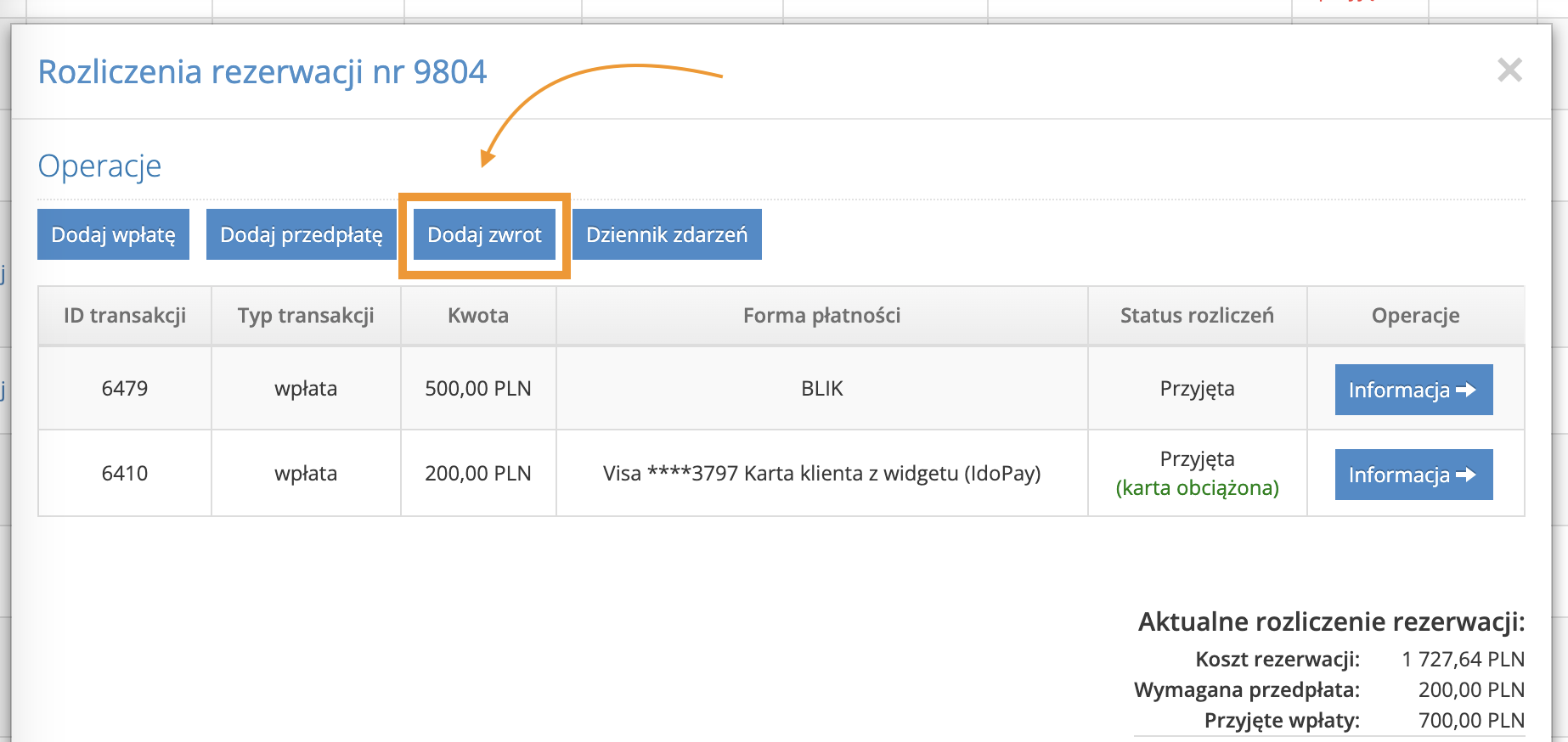 Zwroty IdoPay